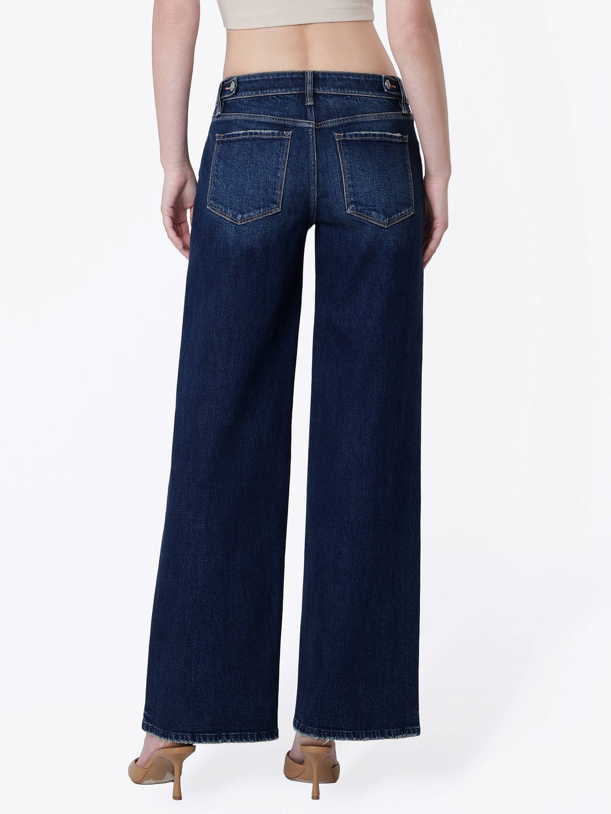 DARK WASH TINTED WIDE JEANS