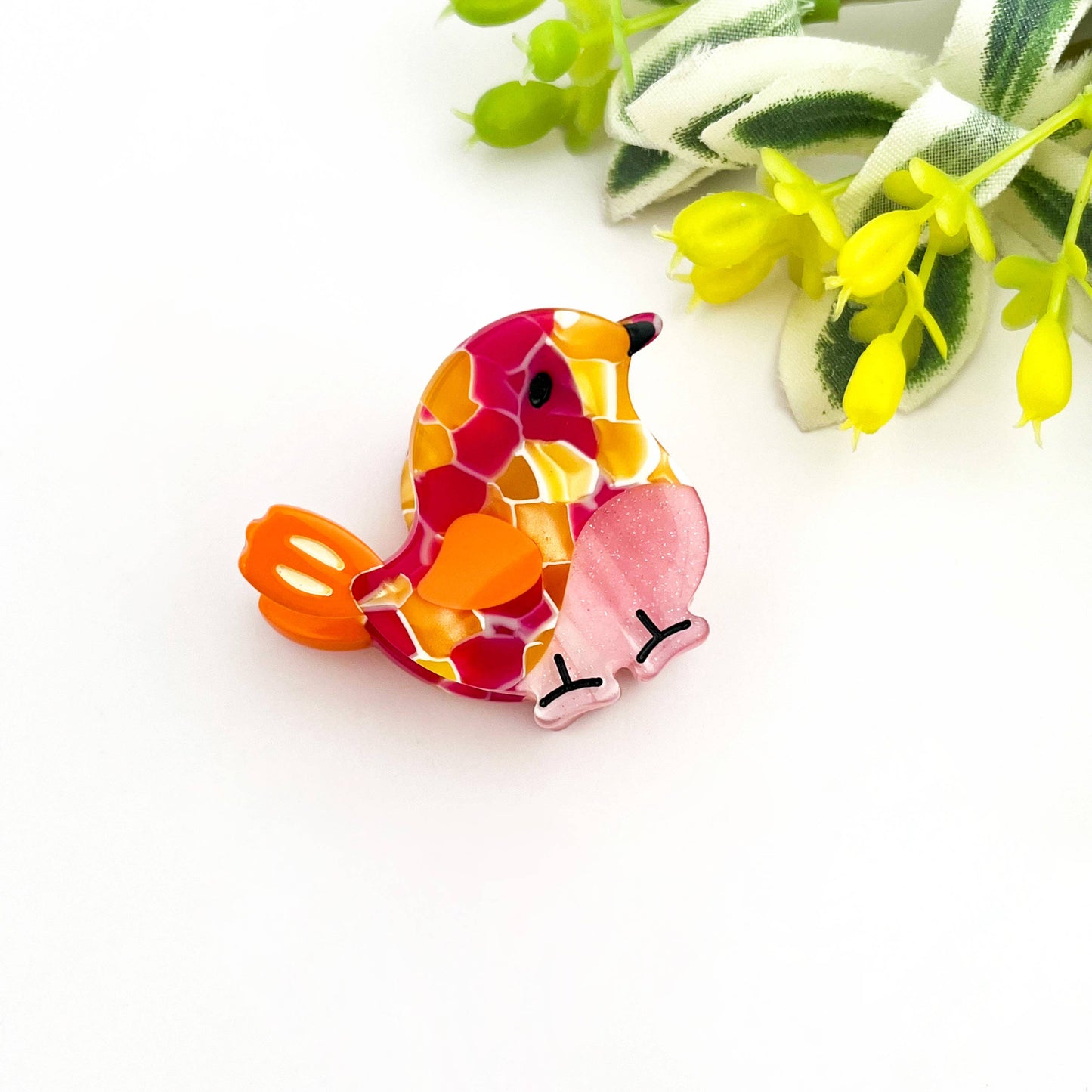 Mini Bird Cute & Whimsical Animal Acetate Hair Claw Clip