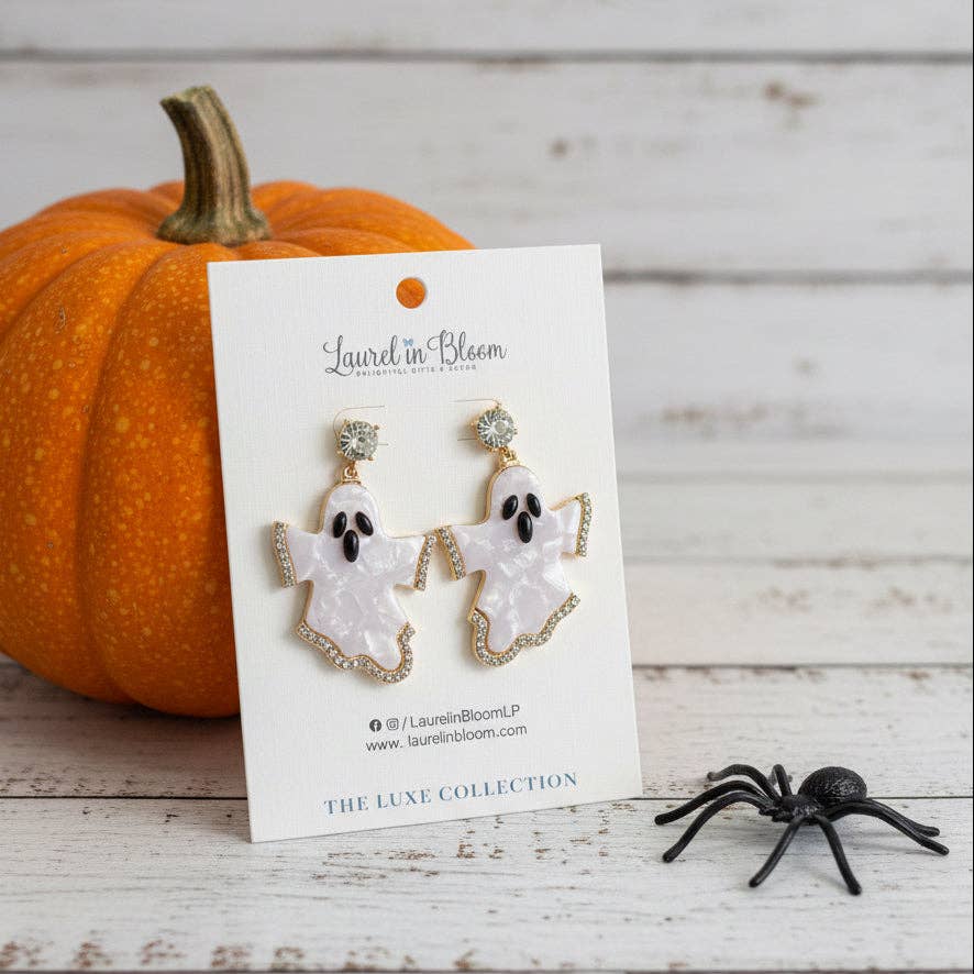 Sparkle & Haunt Gilded Ghost Earrings