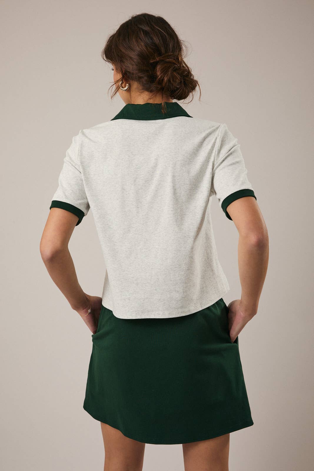 V-NECK COLLAR SHORT SLEEVE "SUNDAY SOUL" POLO SHIRT