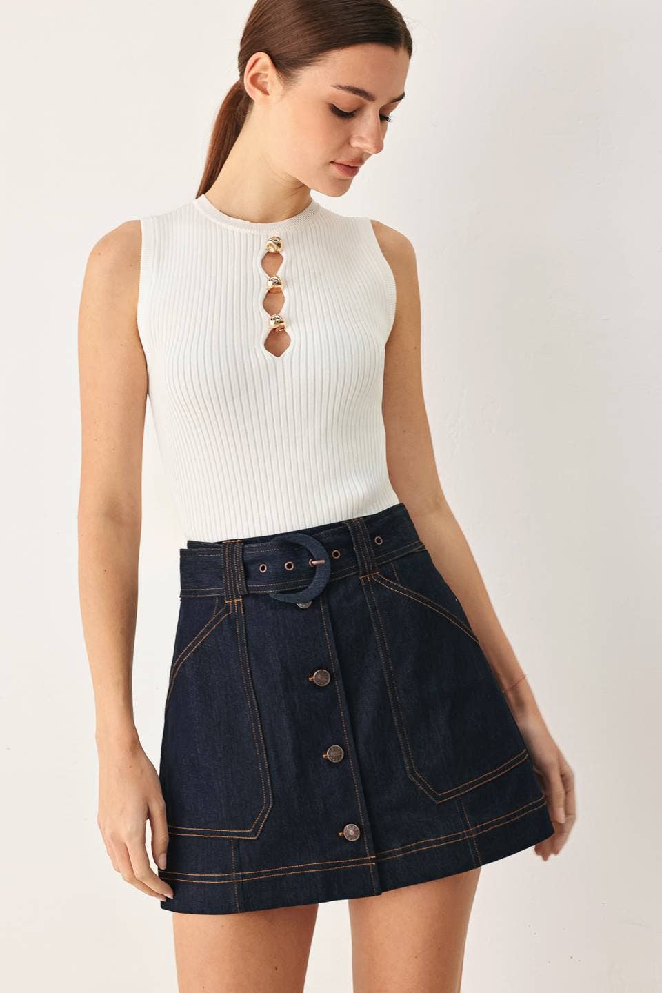 Denim Skort