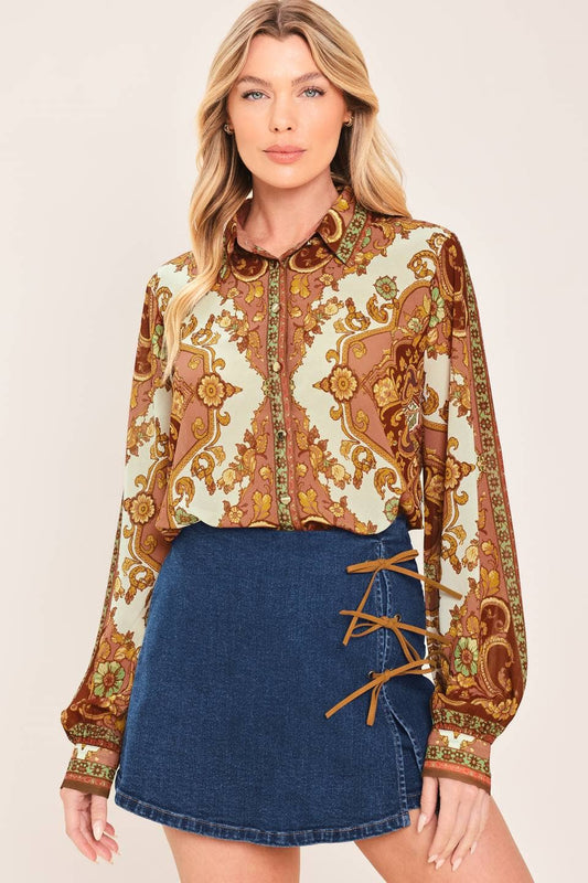 Vintage Baroque Woven Top