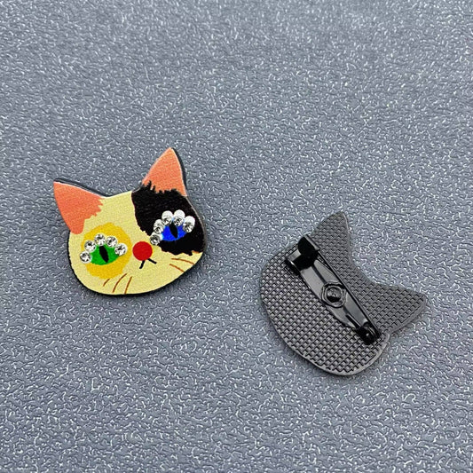 Cute Cat's head Brooch