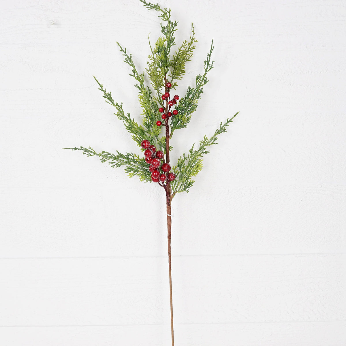 Sparkled Cedar pine and Red Berry Spray-