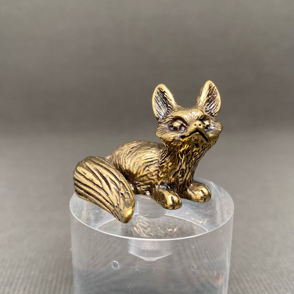Brass Crouching Fox Crafts Decoration Desktop Ornaments