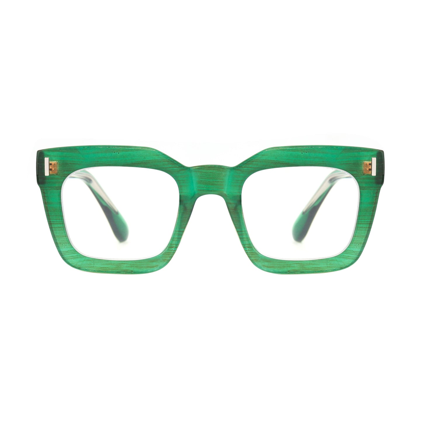 Readers - RUMI | Green and Brown Stripes  | Progressive Blue Light