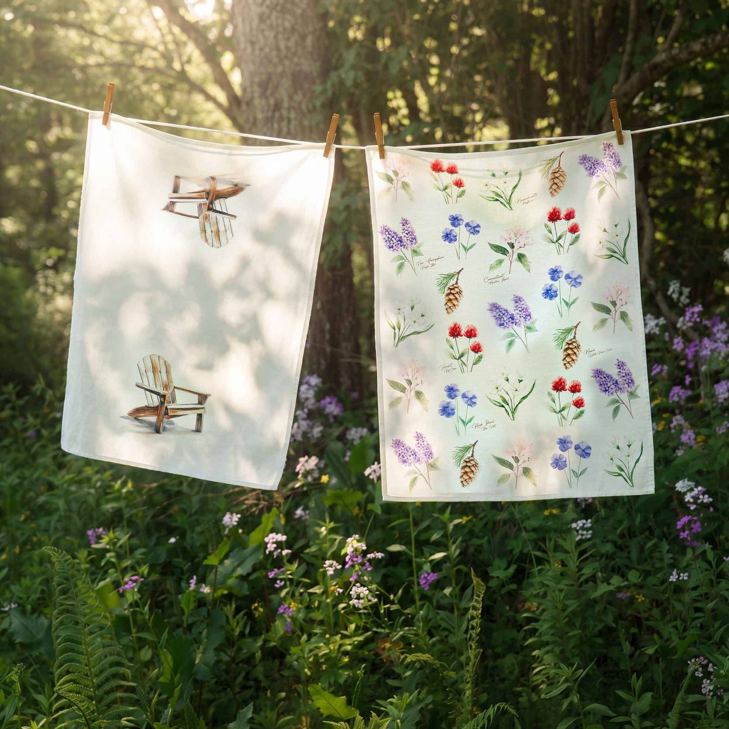 Flowers of New England - Tea Towel