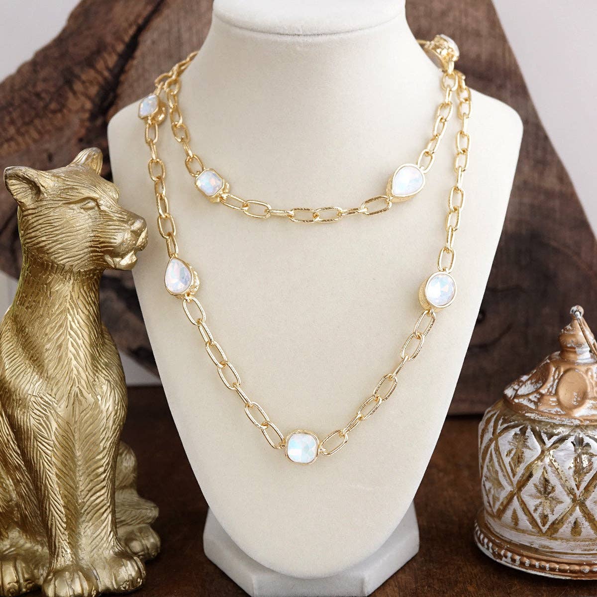Brilliant Bond – Long Crystal Station Necklace