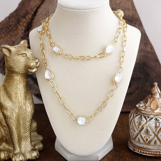 Brilliant Bond – Long Crystal Station Necklace