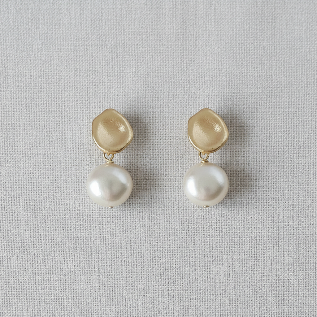 Baroque Pearl Stud Earrings