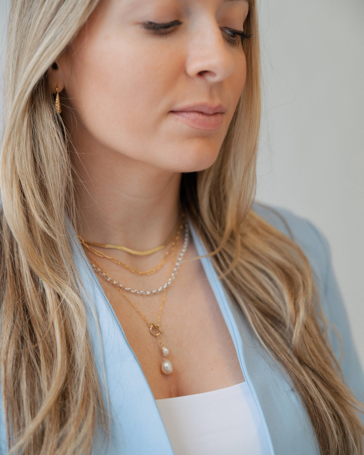 Brynn Pearl Toggle Gold Filled Necklace