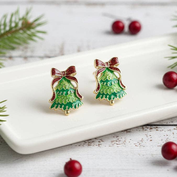 Winter Wonderland Christmas Tree Earrings