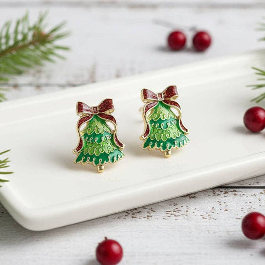 Winter Wonderland Christmas Tree Earrings