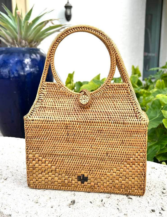 Ata Vine Round Handle Handbag