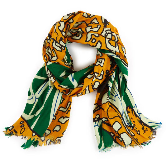 LEOPARD JUNGLE VOILE SHAWL/PAREO  