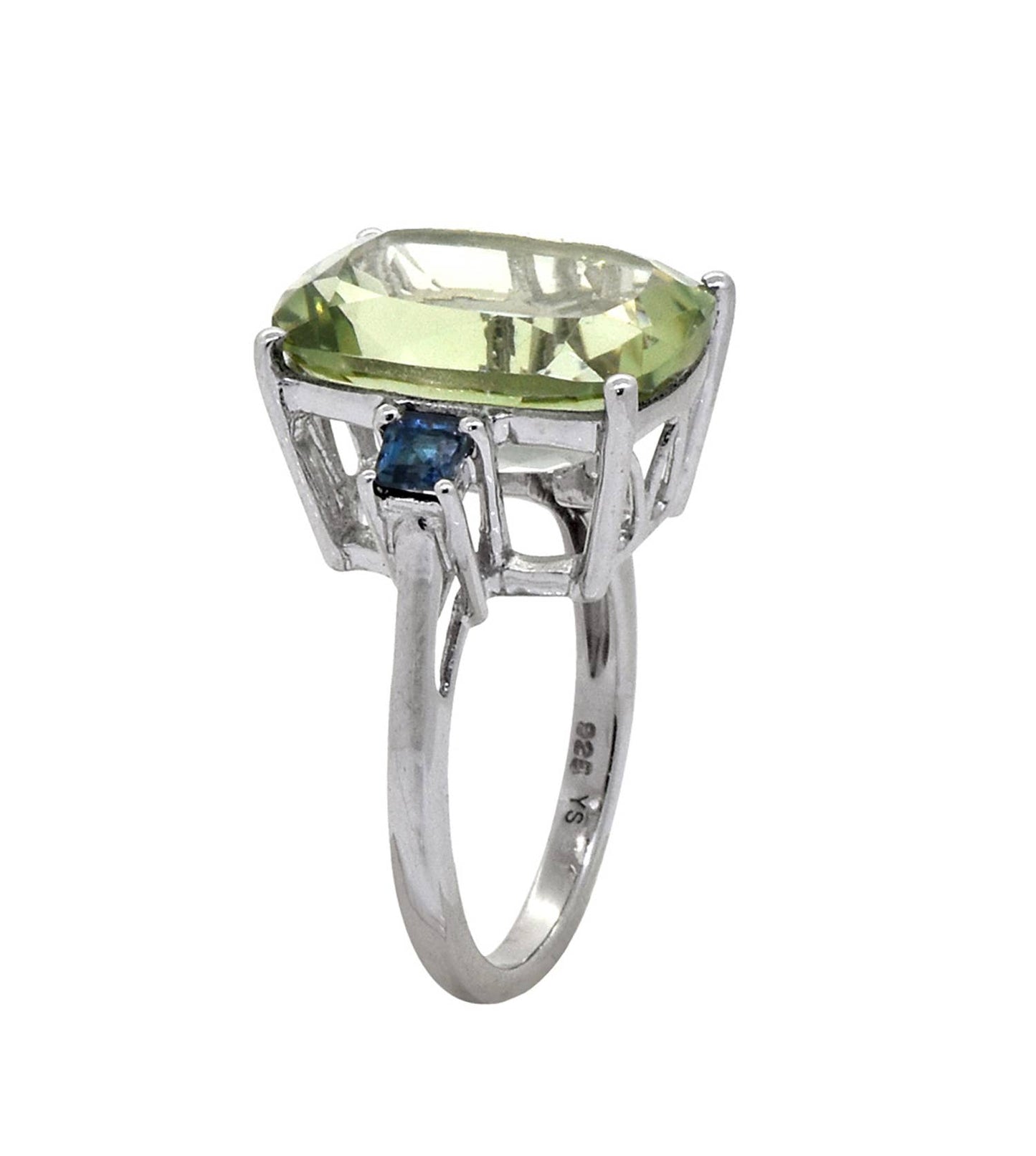 Green Amethyst Gemstone Ring