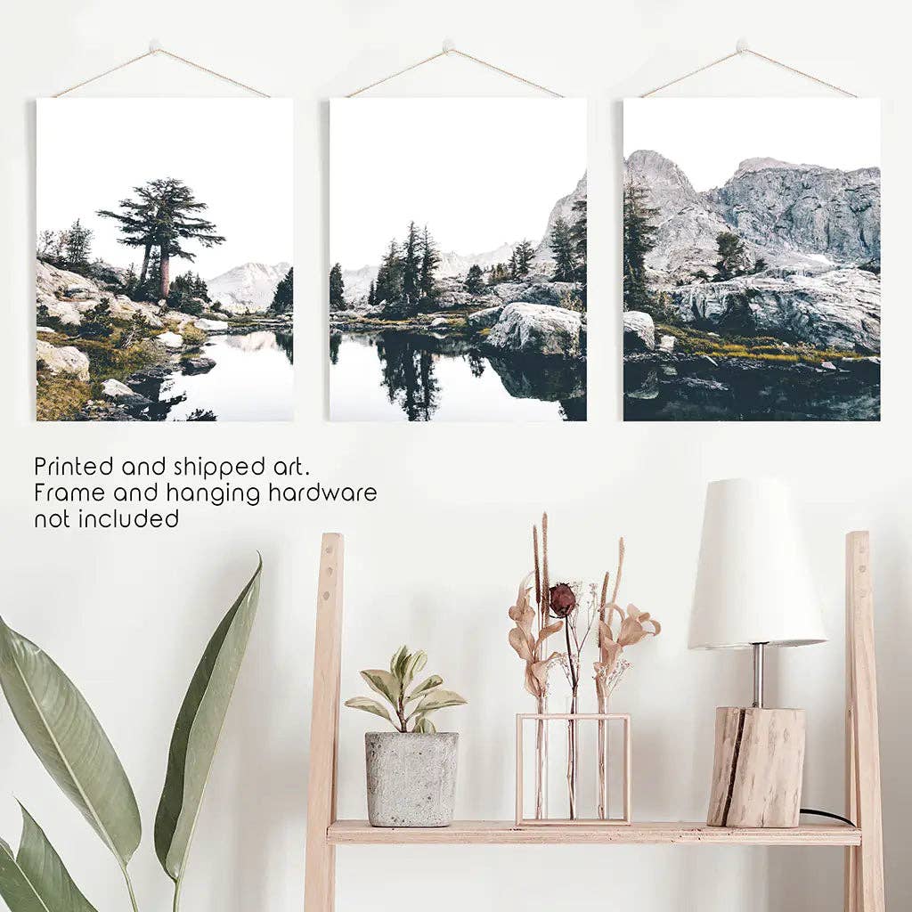 Scandi Nature Landscape. Mountain Lake Photography
