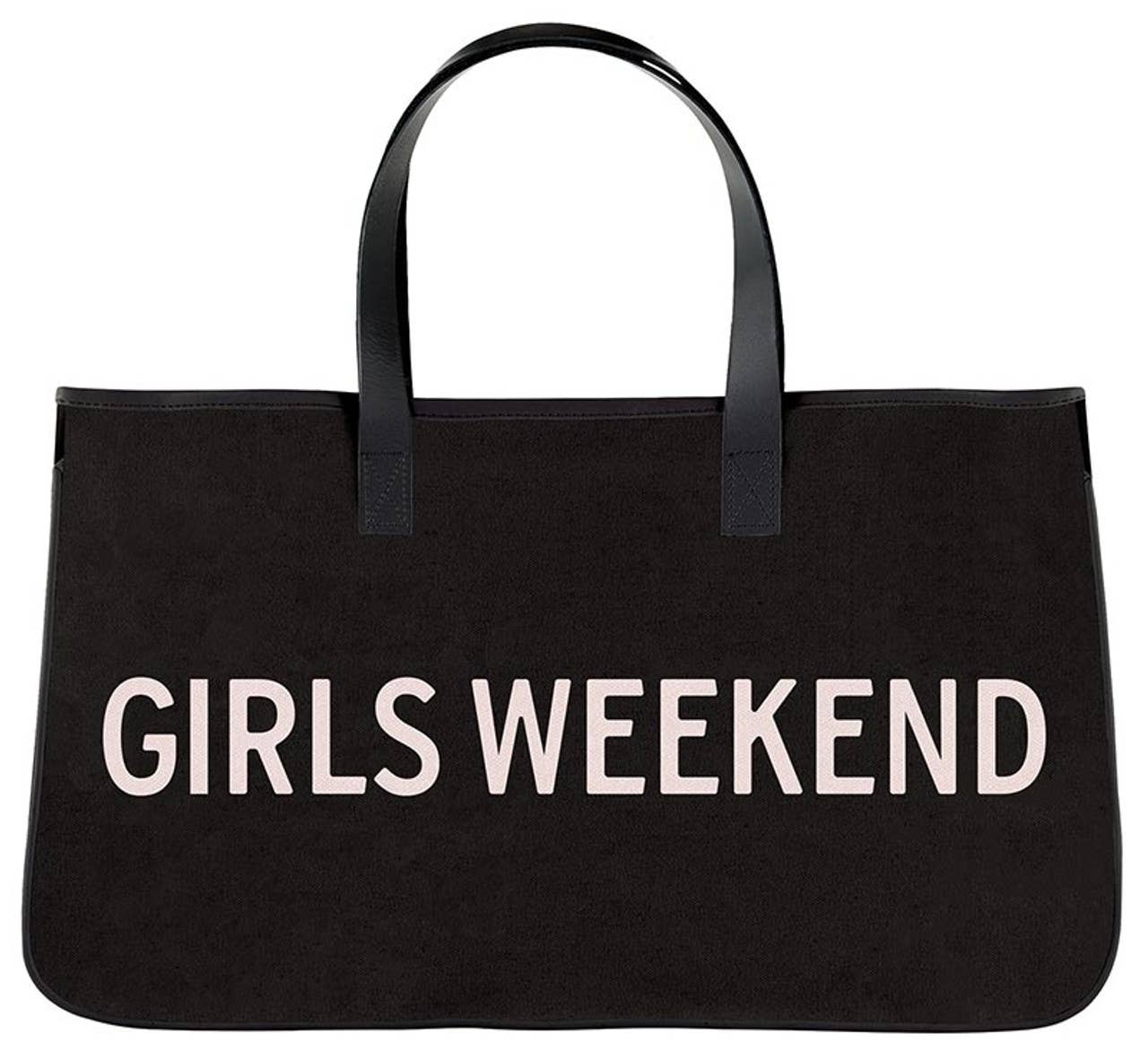 Black Canvas Tote - Girls Weekend
