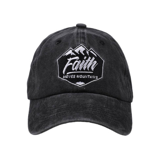 Hat -  Grey - "Faith Moves Mountains"