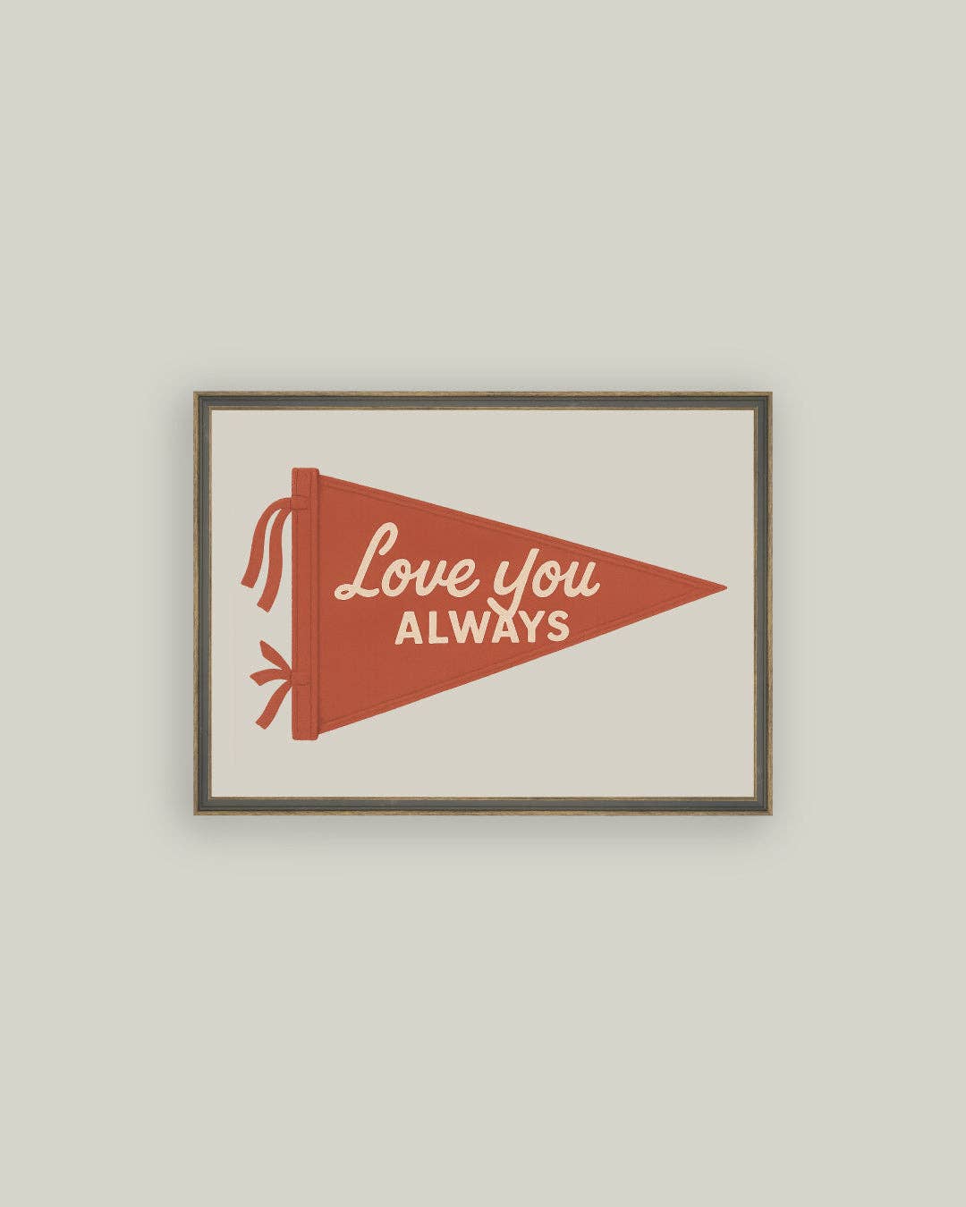 Love You Always Framed Antique Art