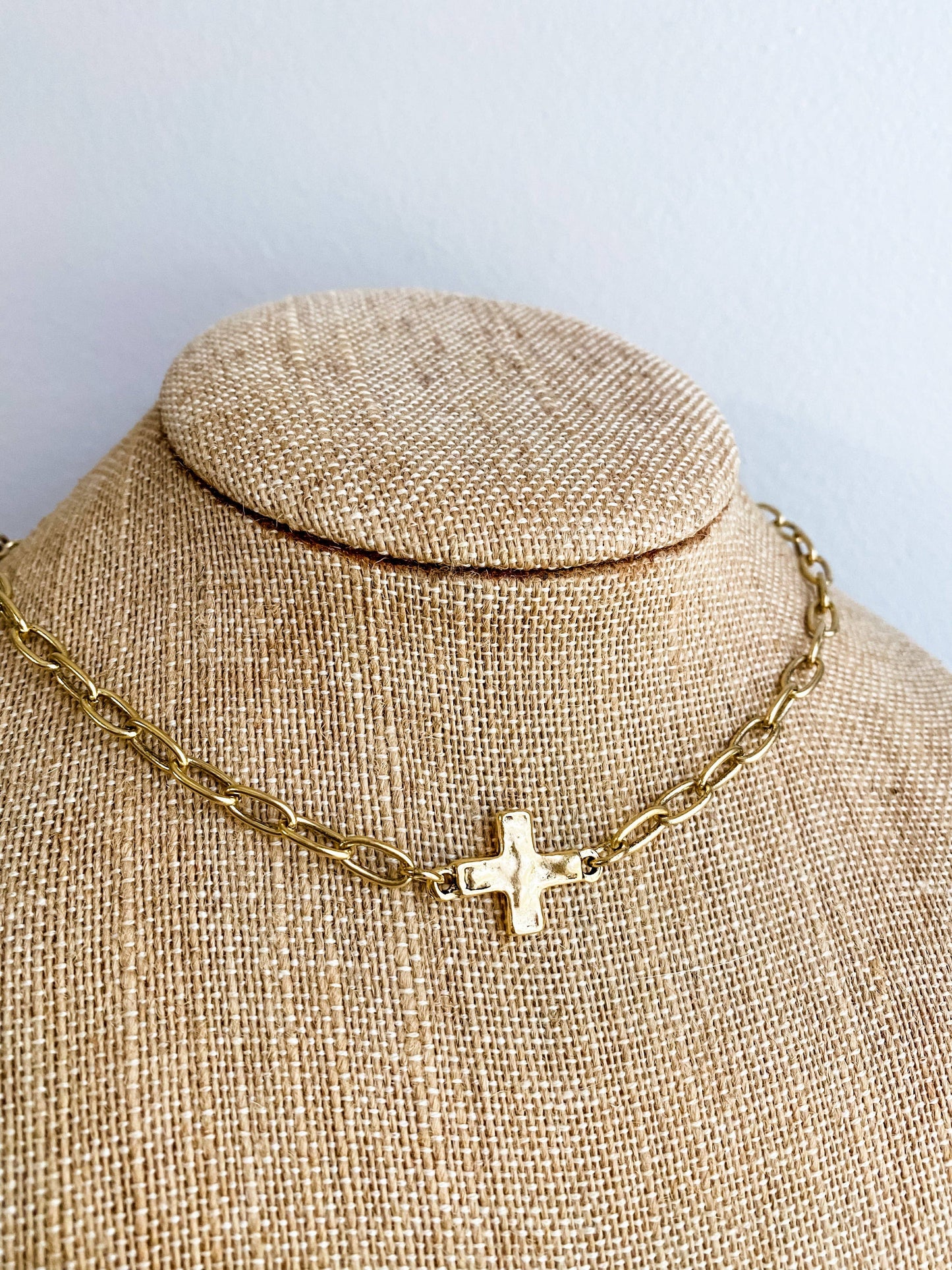 Josephine Gold Choker Necklace - 16"