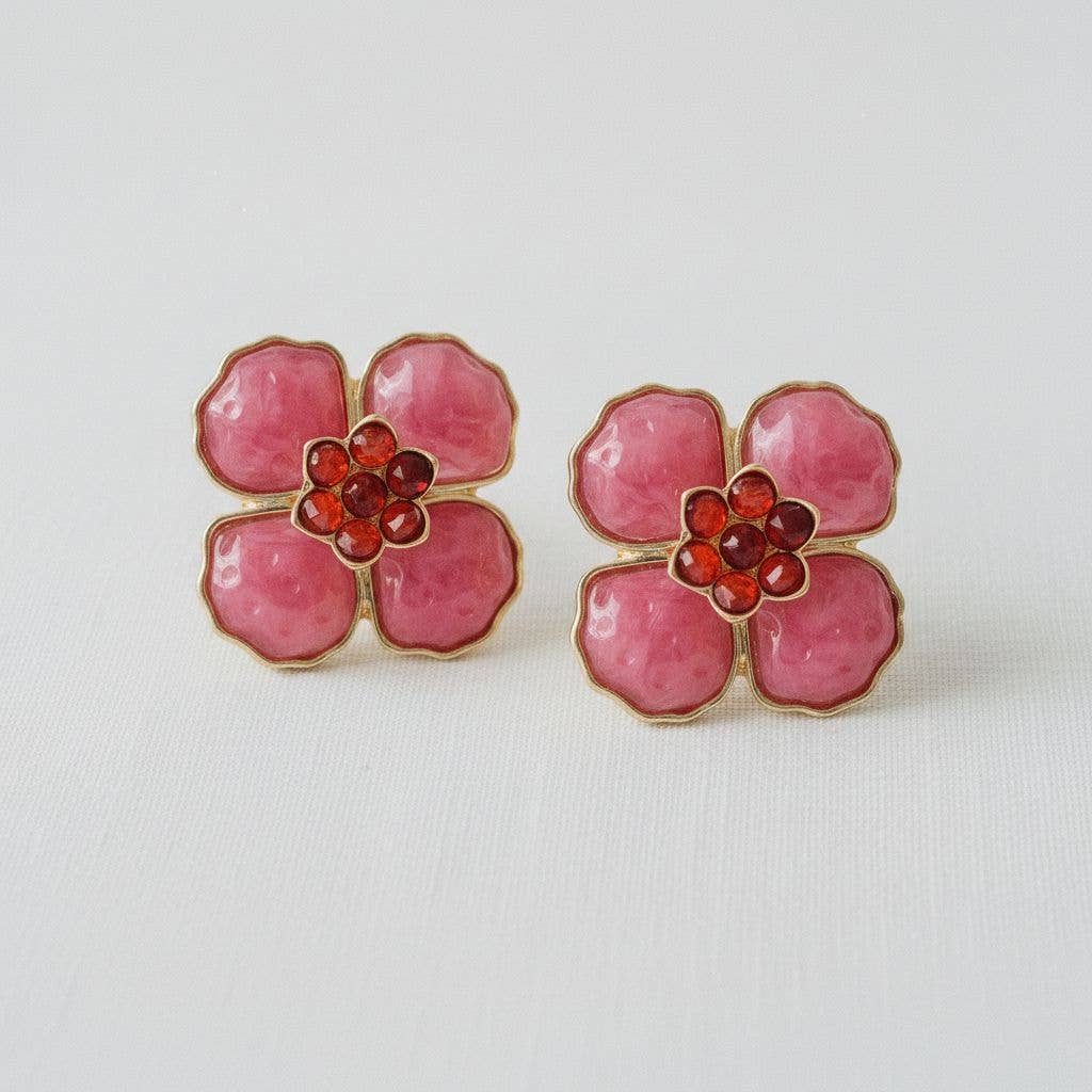Floral-Inspired Vintage Dangle Earrings