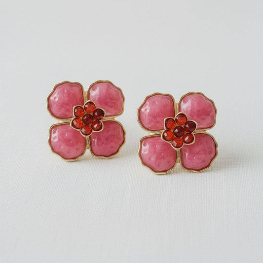 Floral-Inspired Vintage Dangle Earrings