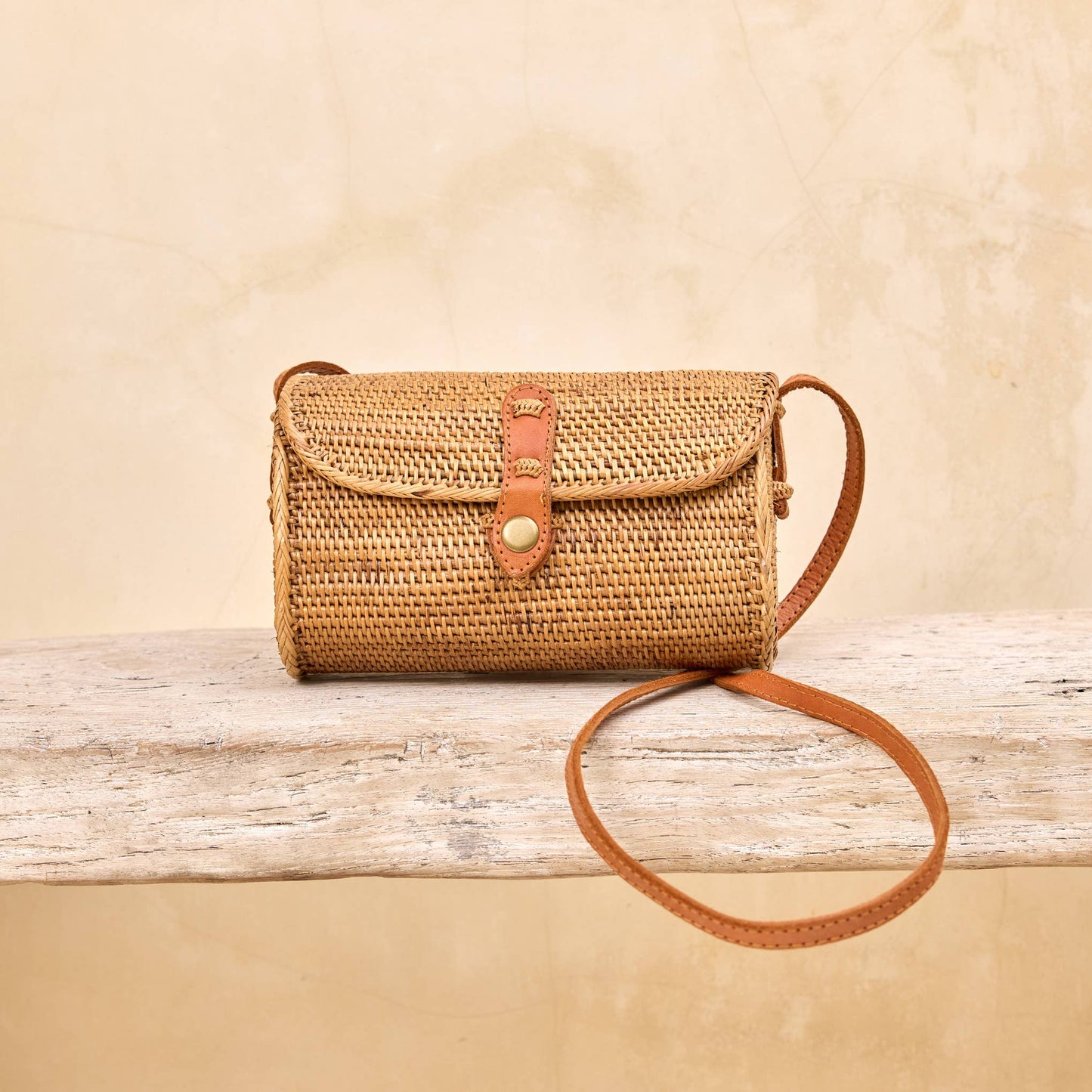 Ata Vine Rattan Crossbody Bag