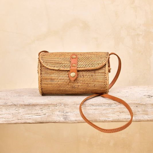 Ata Vine Rattan Crossbody Bag