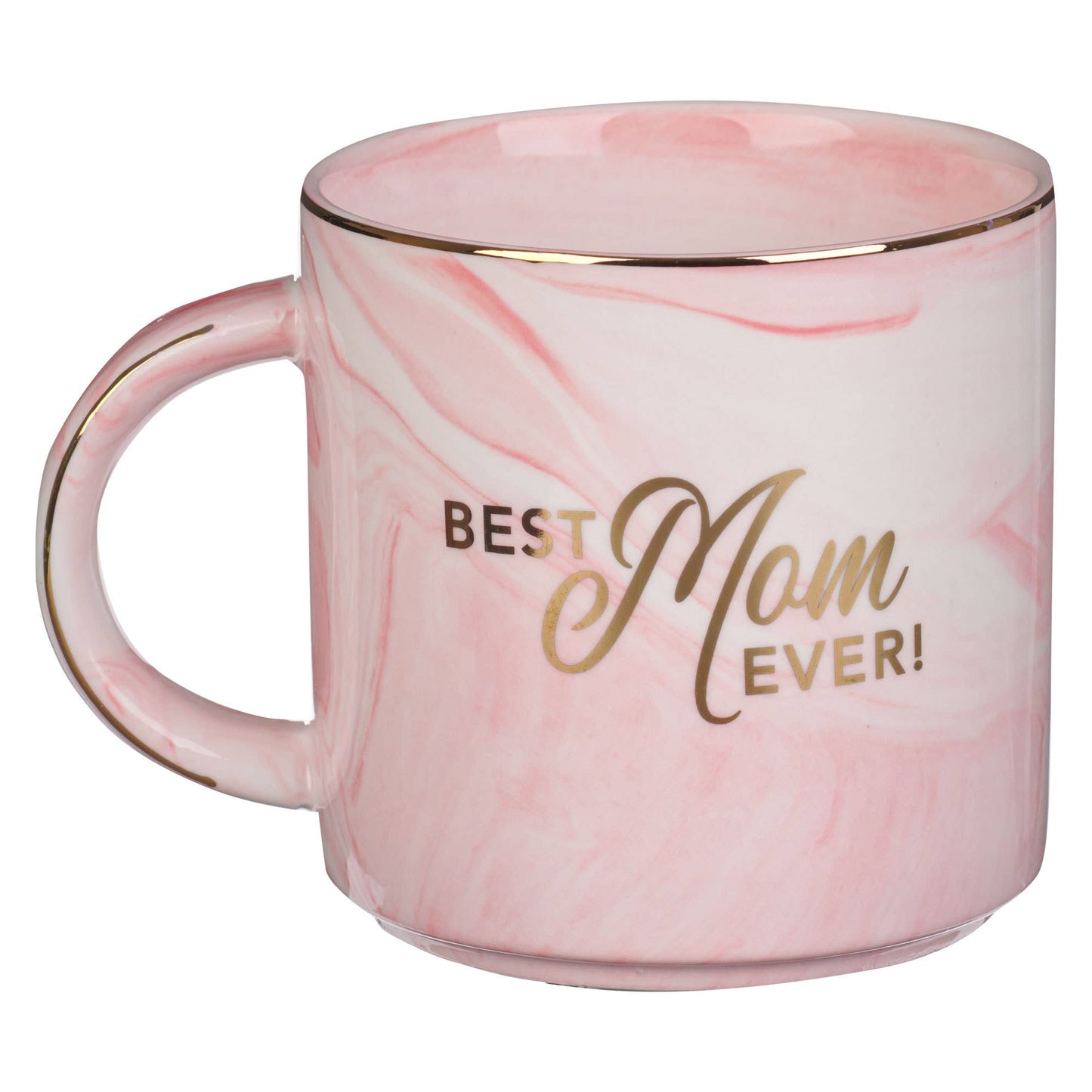 Mug Pink Marbled Best Mom Ever