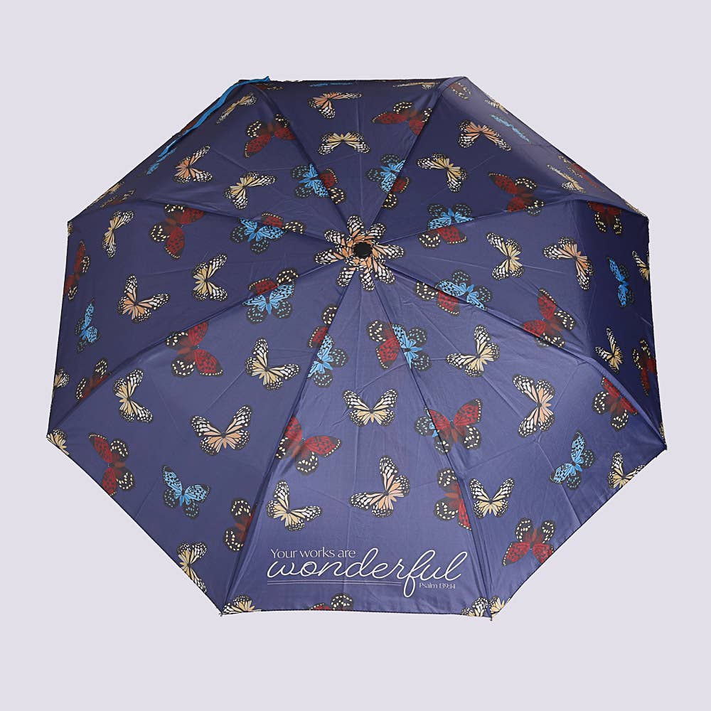 Wonderfully Made Butterfly Compact Umbrella