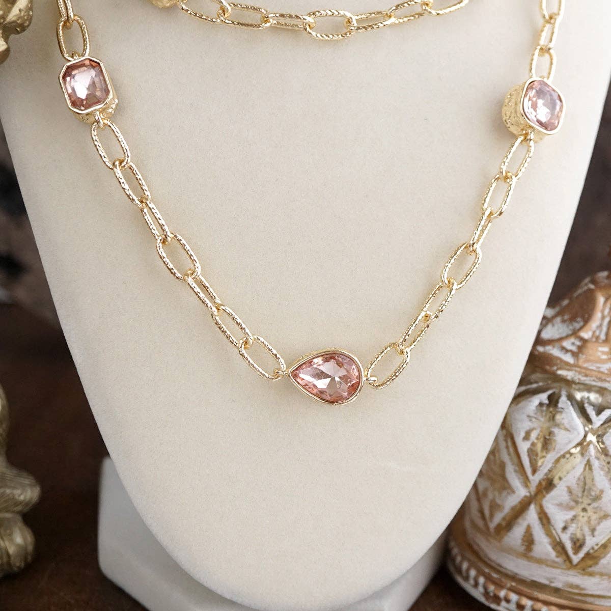 Brilliant Bond – Long Crystal Station Necklace