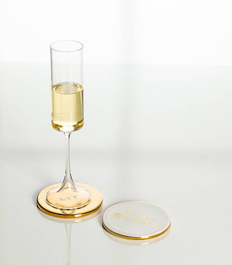 Nice Glass Coaster-4" D