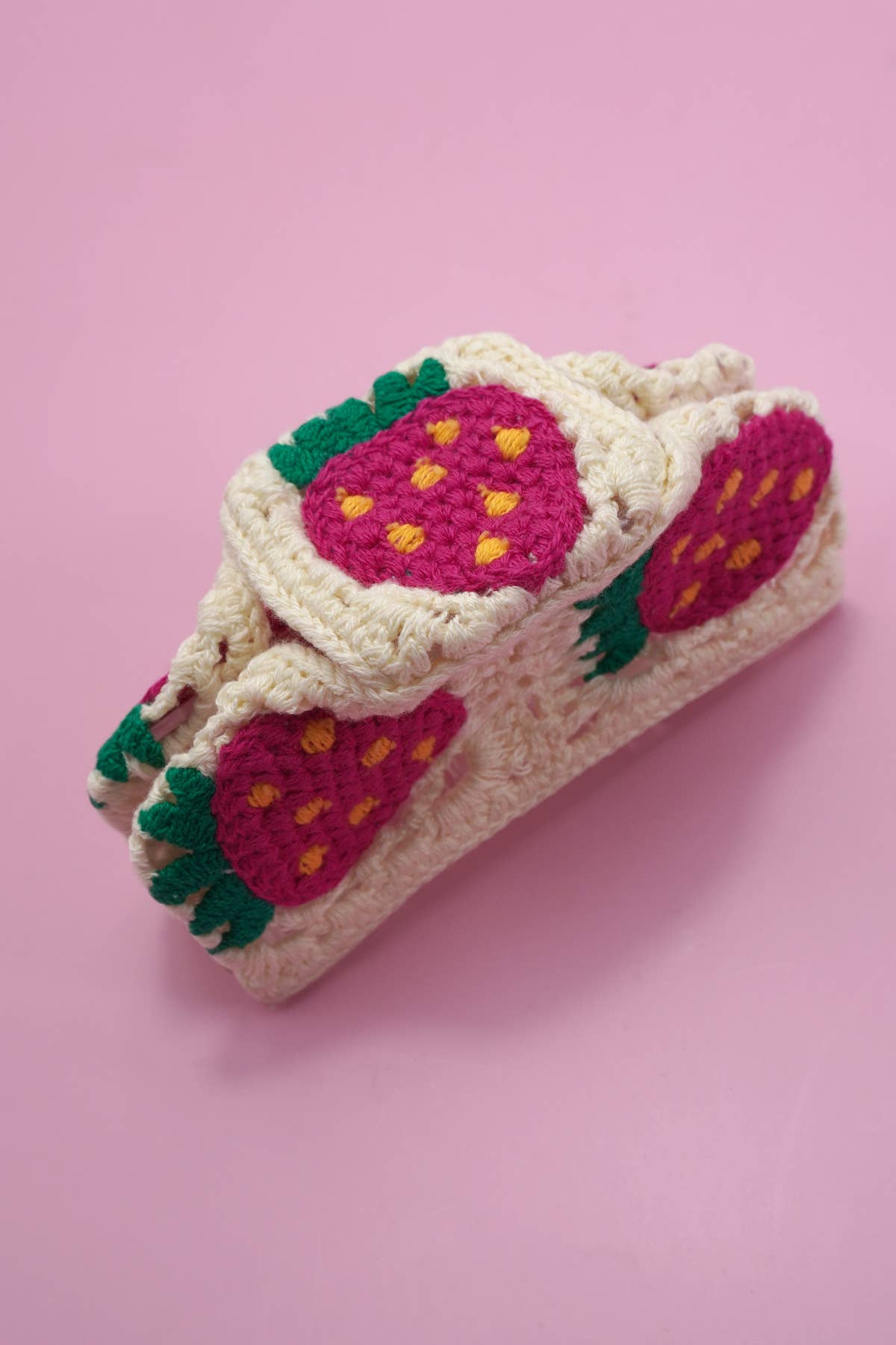 JUMBO HANDMADE CROCHET FLORAL HAIR CLAW CLIPS