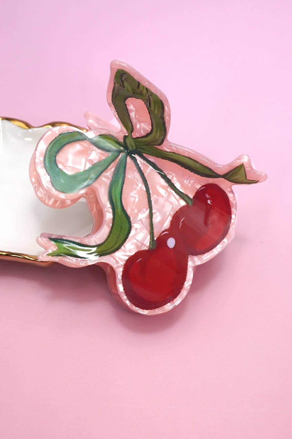 CHERRY HAIR CLAW CLIPS