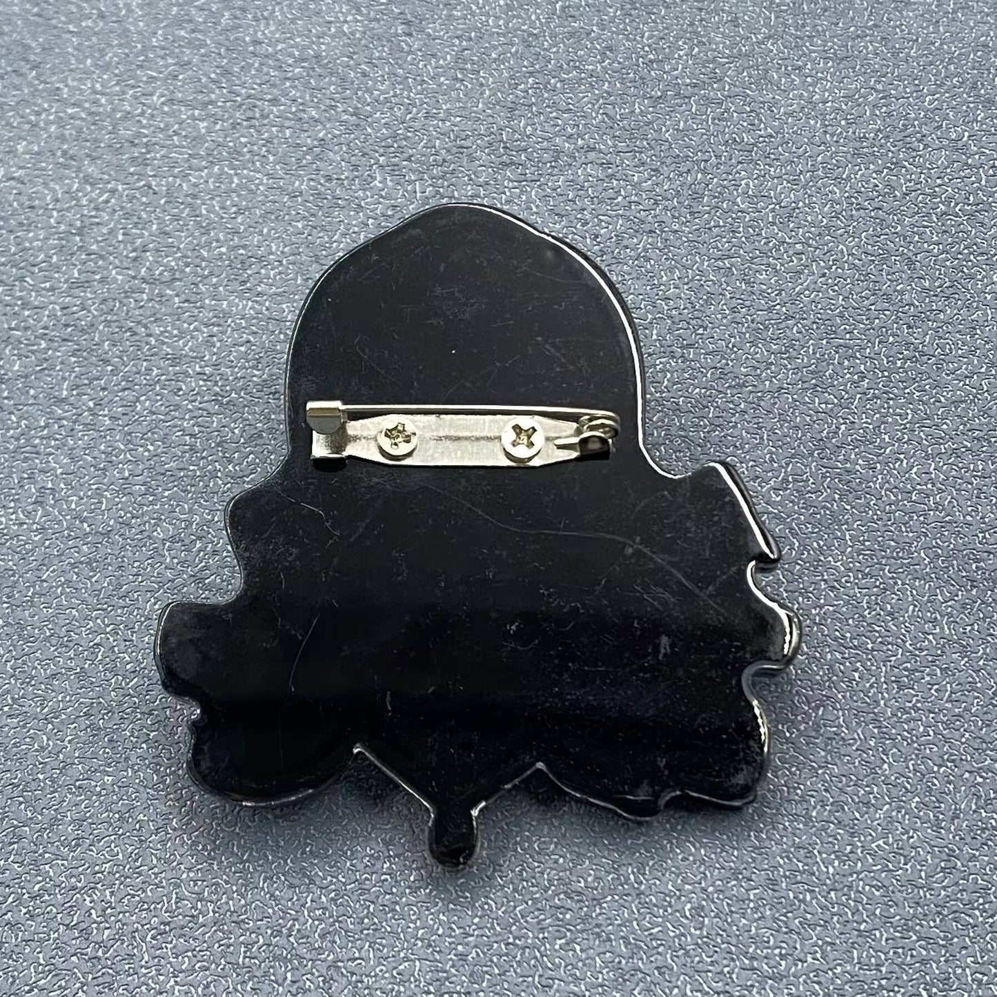 Long Hair Wearing Headscarf Girl Acrylic Brooch