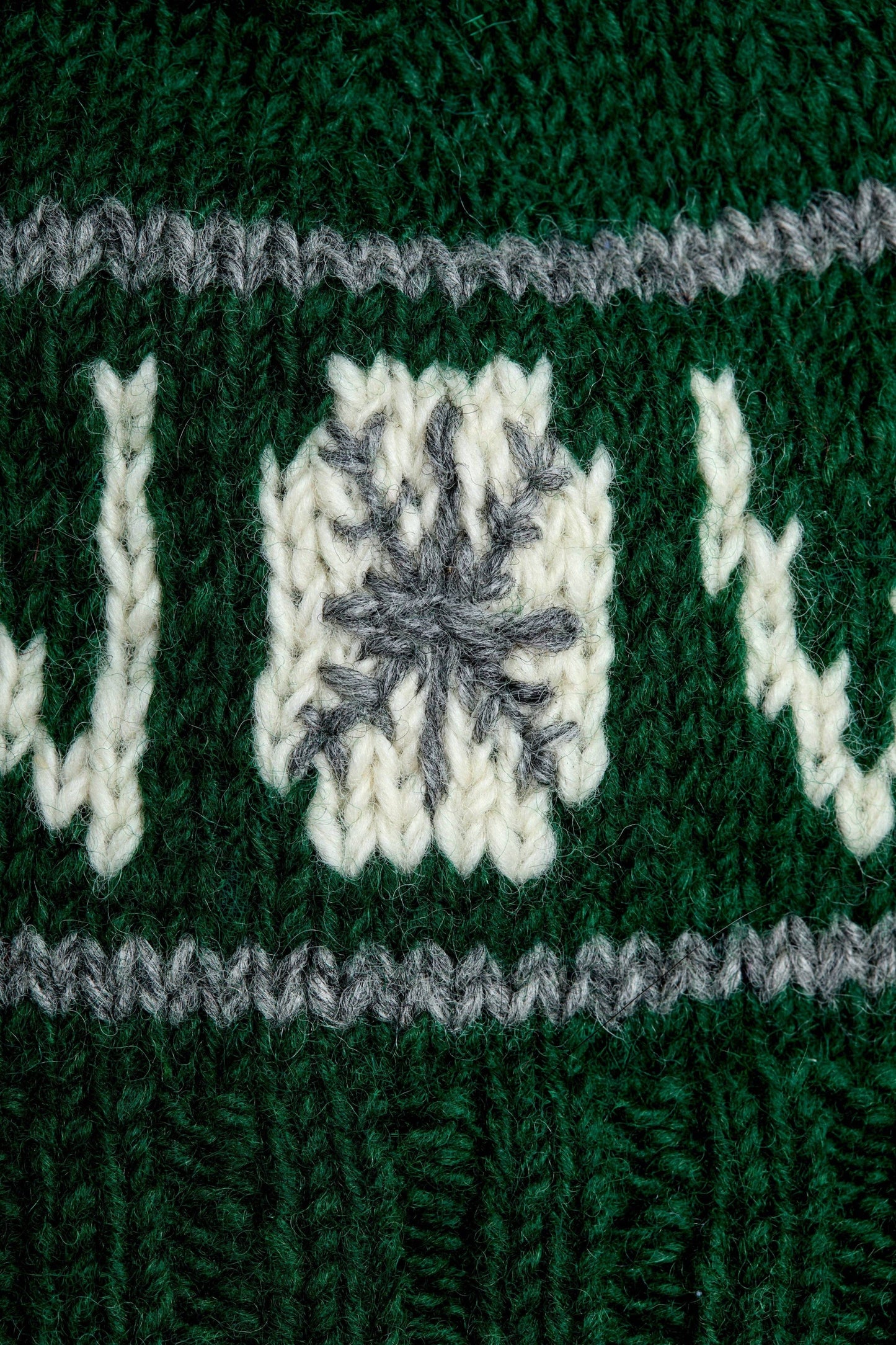 Snow Evergreen Pom Beanie