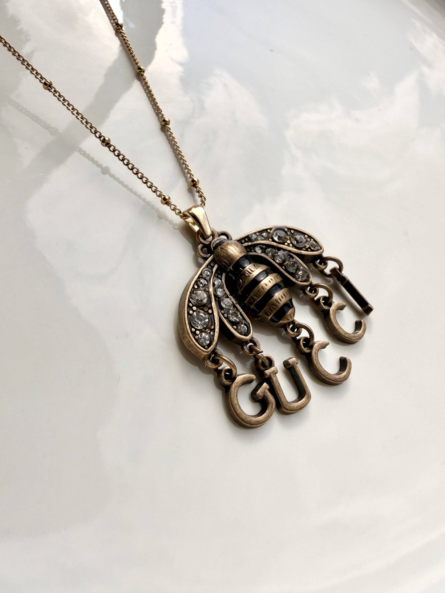 Upcycled Gucci Designer Pendant Necklace