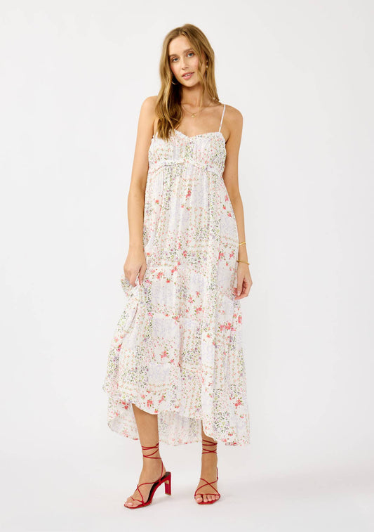 Smocked Spaghetti Strap Tiered Ruffle Maxi Dress