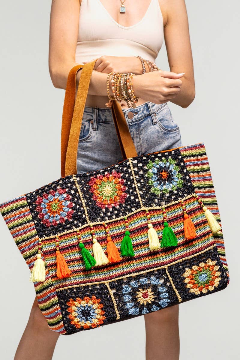 Hand Crochet Mumbai Garden Shoulder Bag