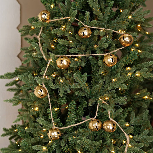 570650- 5ft Metal Bell Garland-2inD Goldx9-0/48