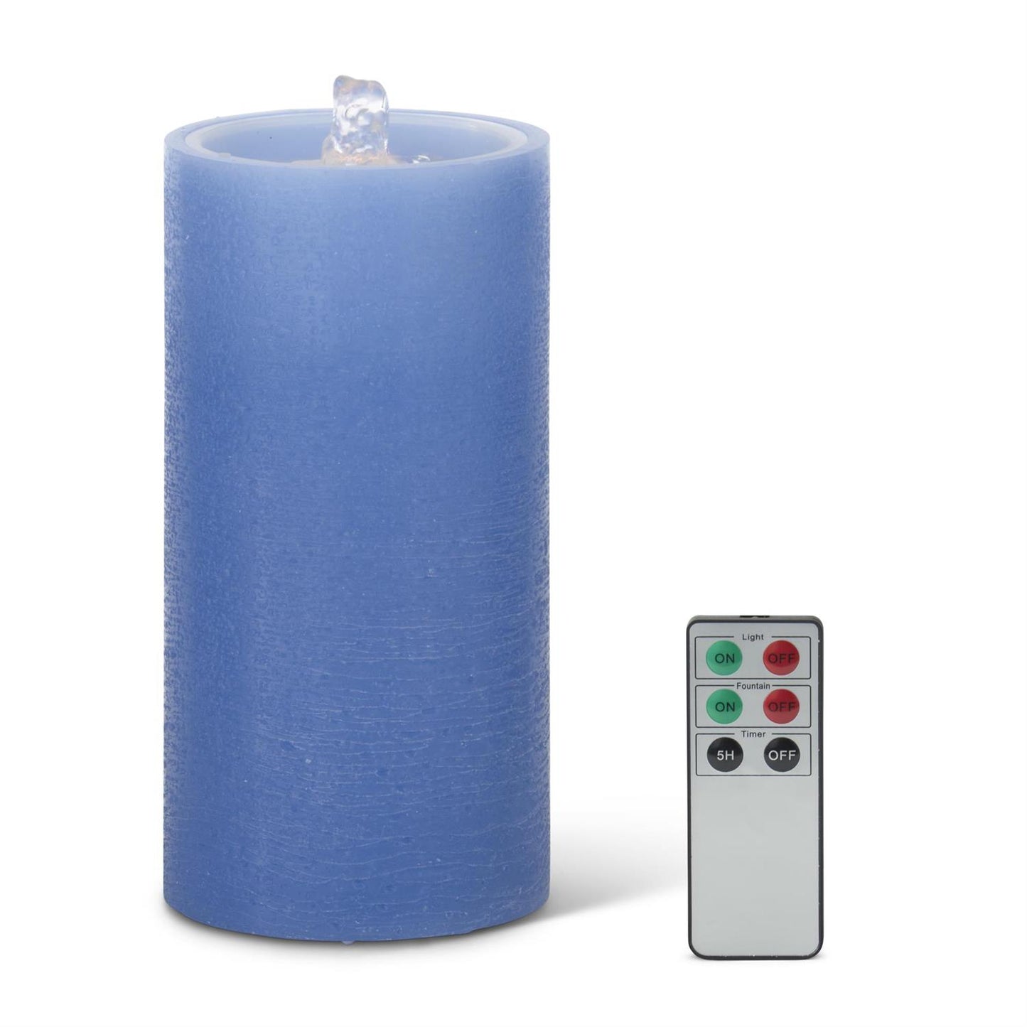 LED Wax Pillar Water Candle w/Timer & Remote