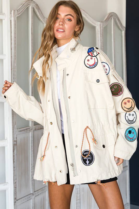 Smile Patchwork Jacket