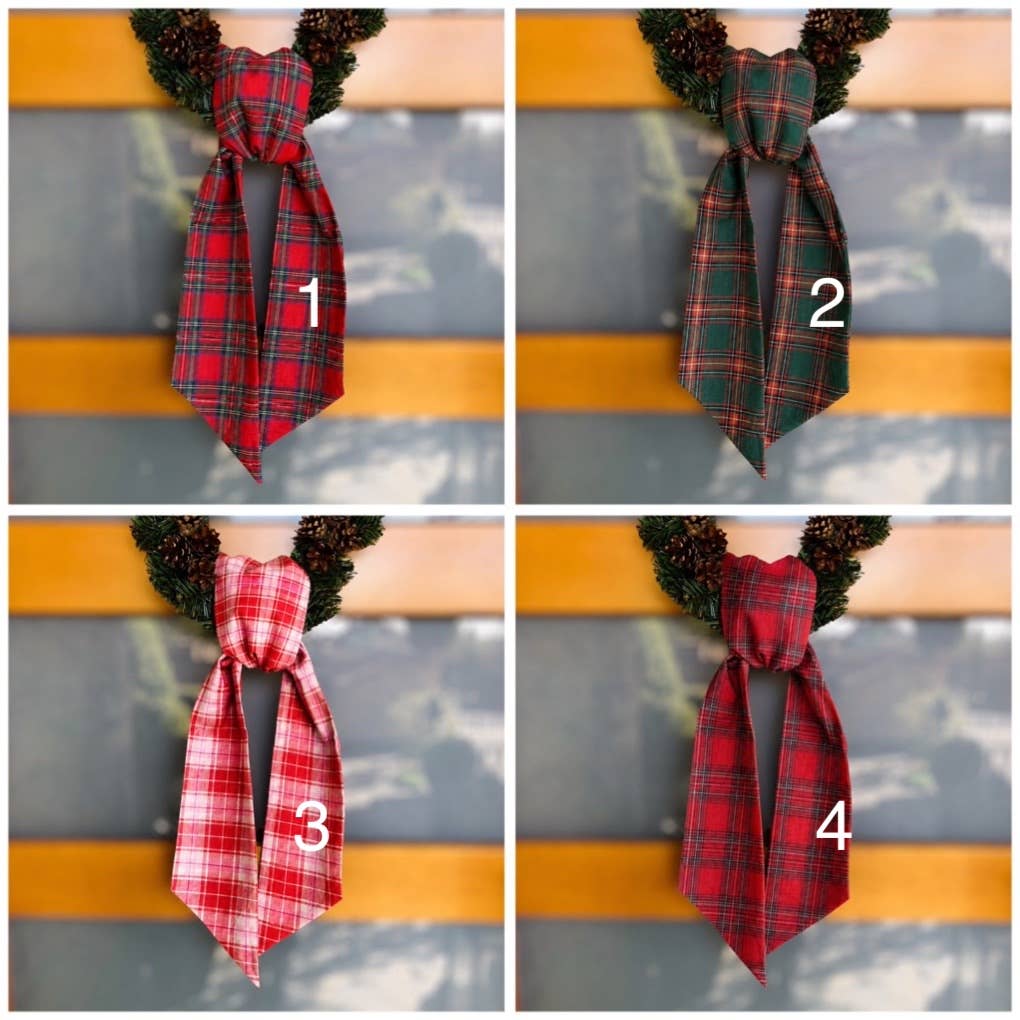 Christmas Holiday Wreath Sash - 100% Cotton Fabric