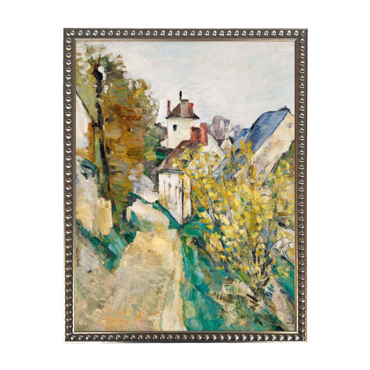 Vintage watercolor town scene