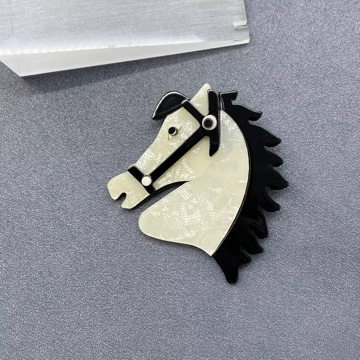 Horse Head Acrylic Brooch