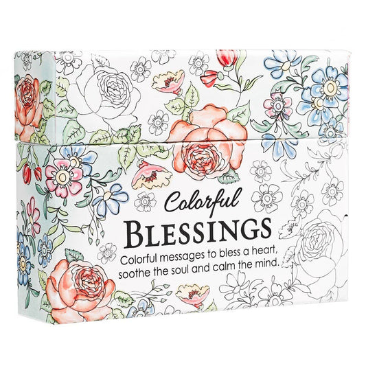 Coloring Cards Boxed Colorful Blessings