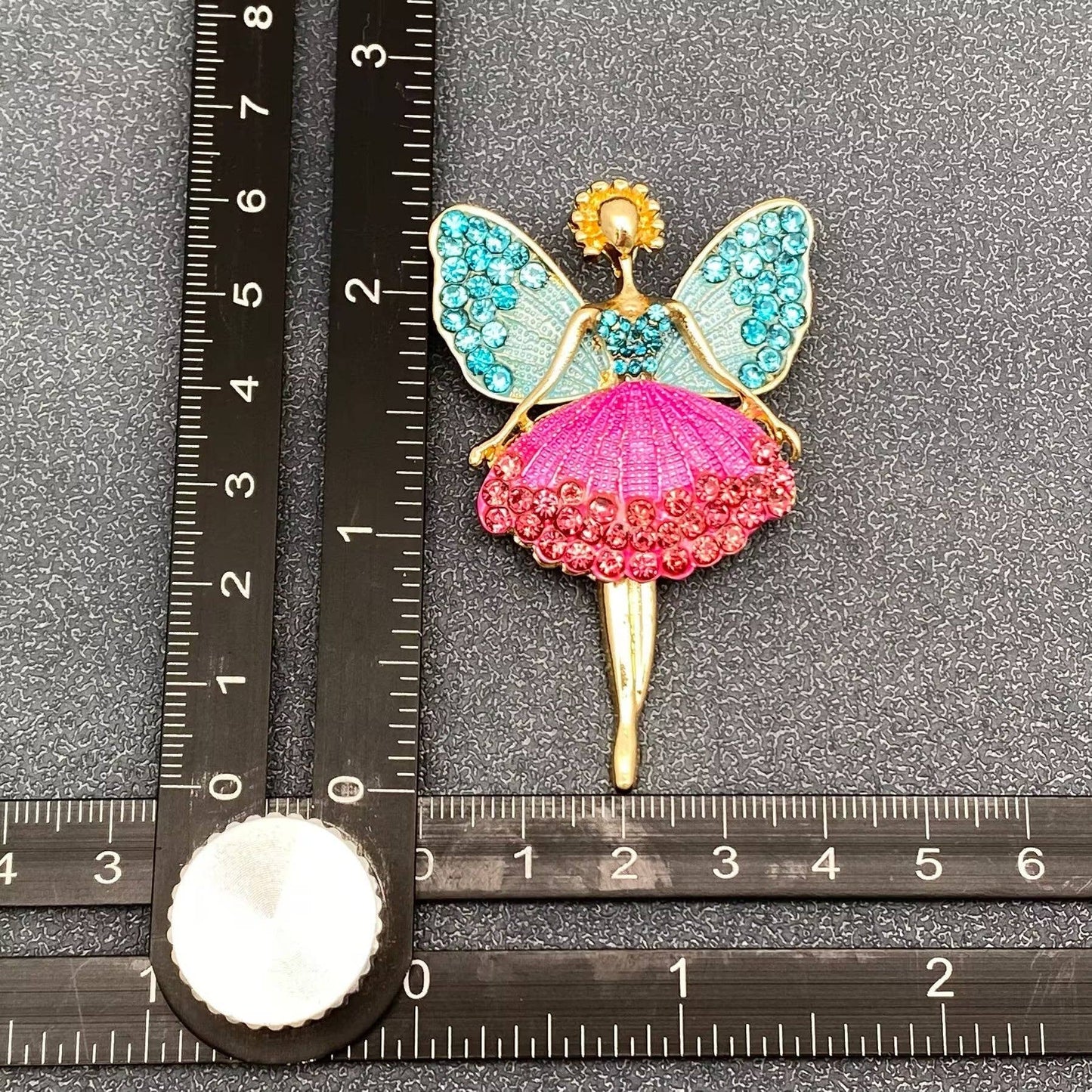 Rhinestone Elf Brooch