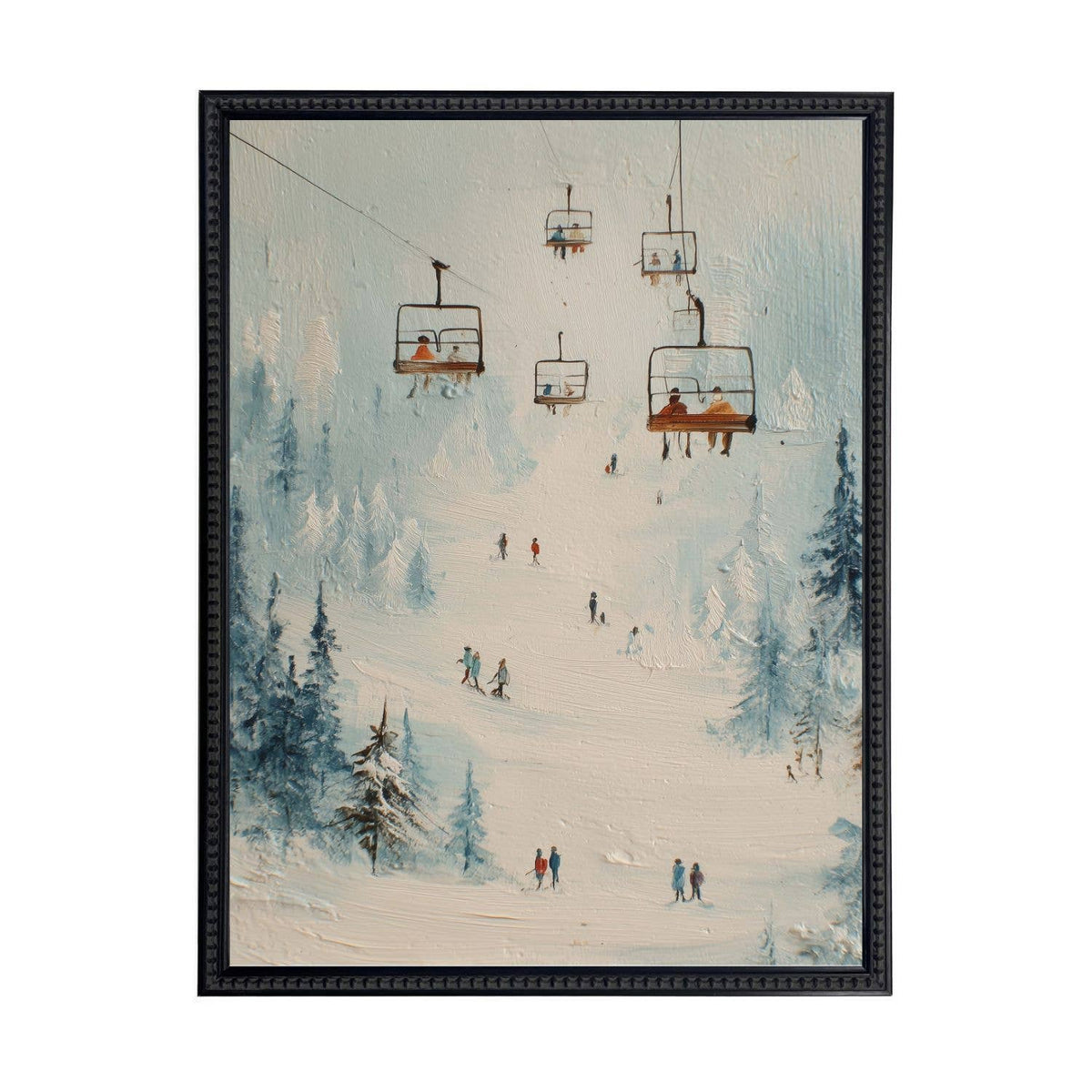 Ski lift painting print