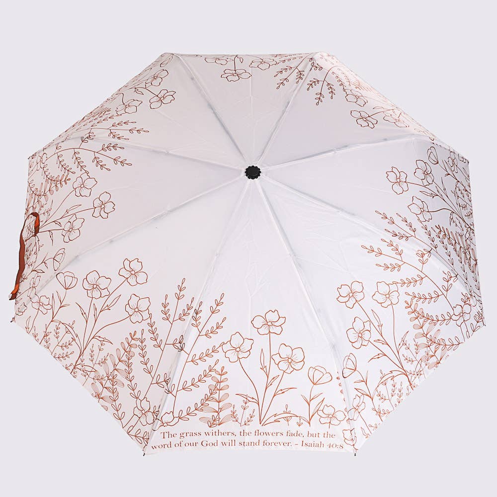 Isaiah 40:8 Wildflower Compact Umbrella